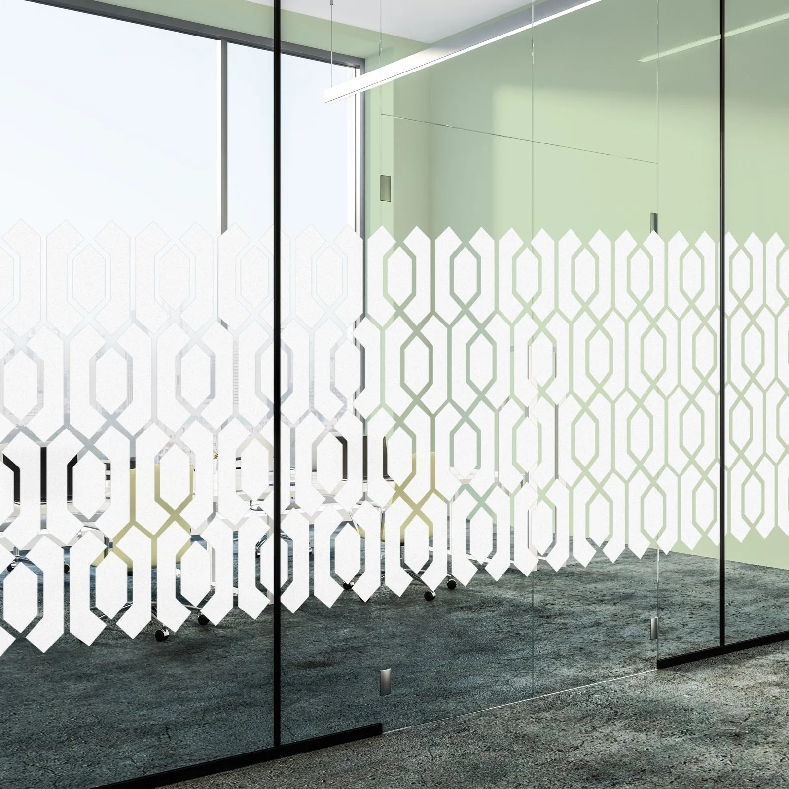 Vitrophanie Art Déco, vue 3 (simulation)
