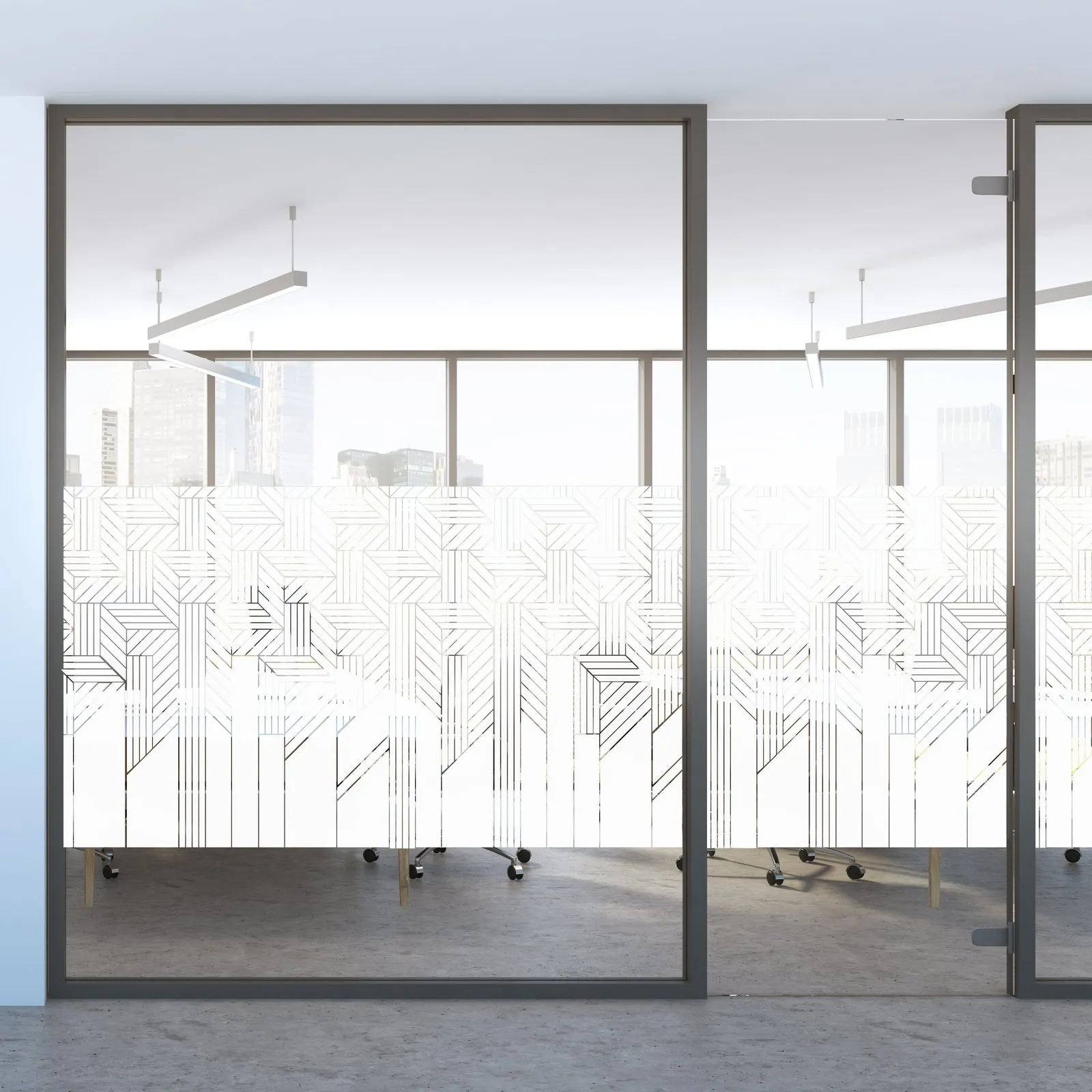 Vitrophanie Buildings, vue 3 (simulation)