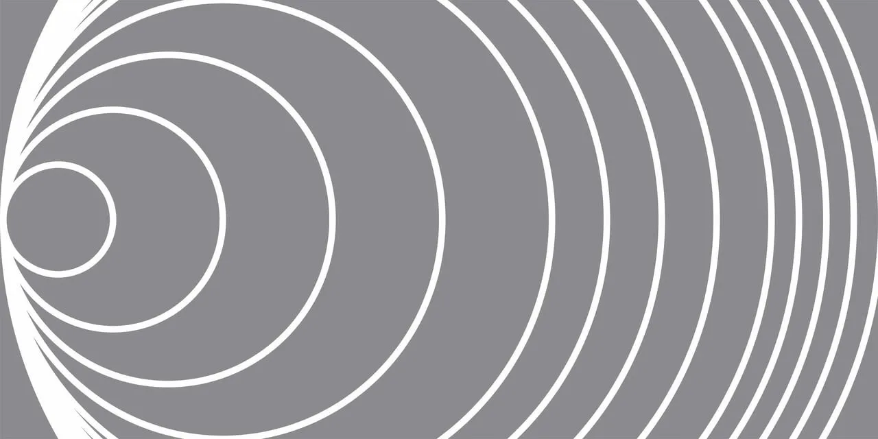 Vitrophanie Onde de cercles, vue 6 (simulation)